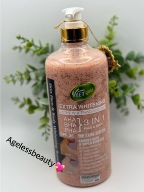 Veet Gold Extra Whitening AHA BHA PHA 3-in-1 Shower Gel - Pink